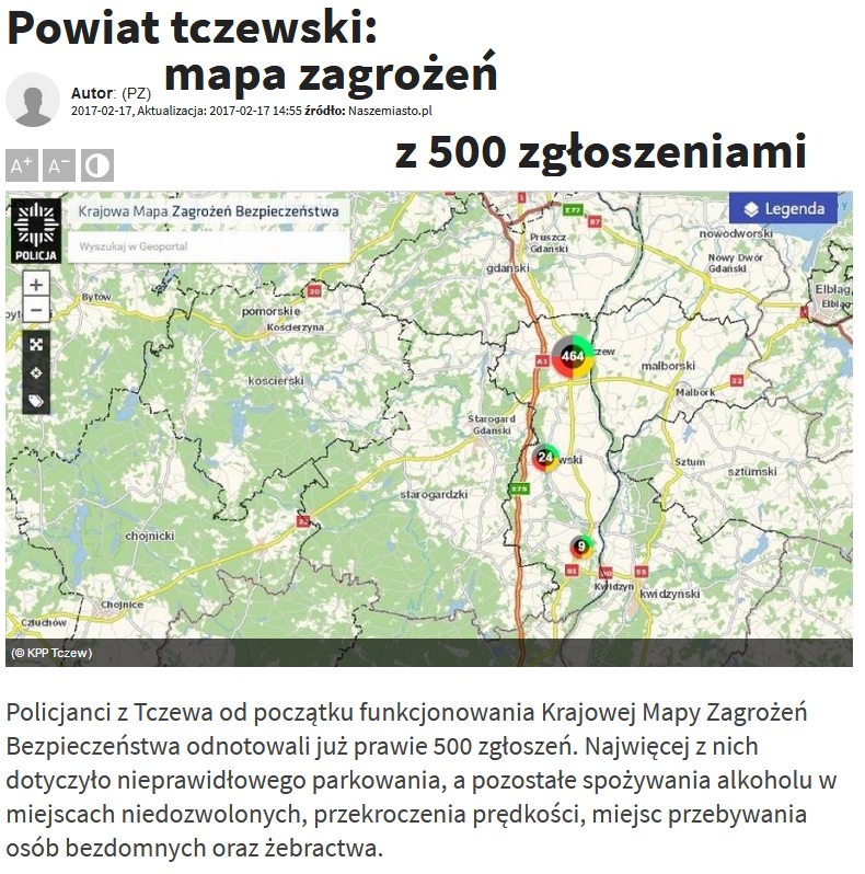 Zagrozenia Tczew luty 2017