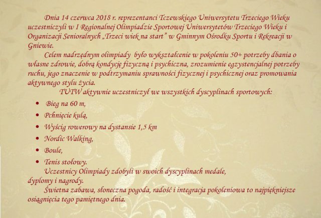 Olimpiada Gniew 2018